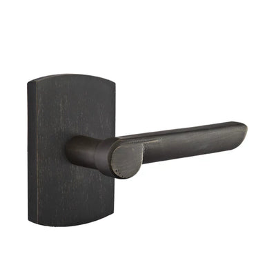 Emtek Aurora Lever with #4 Rosette in Medium Bronze