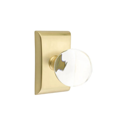 Emtek Bristol Knob with Neos Rosette in Satin Brass