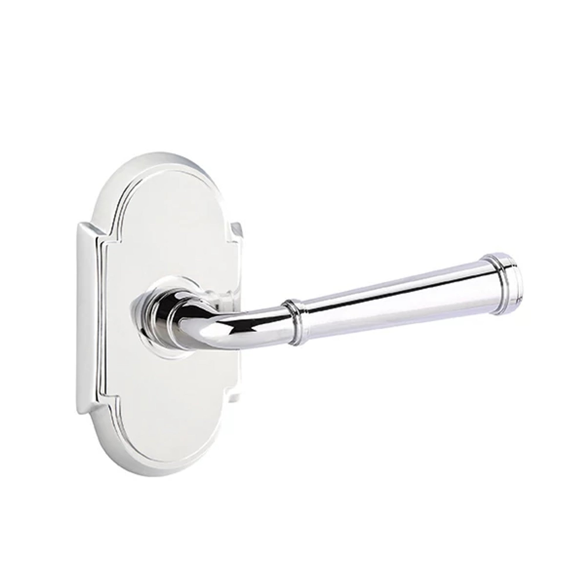 Emtek Merrimack Lever with #8 Rosette in Polished Chrome