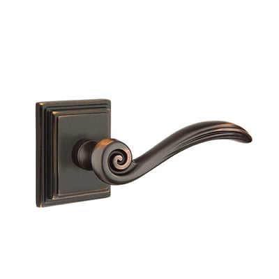 Emtek Elan Lever with Wilshire Rosette in Oil Rubbed Bronze