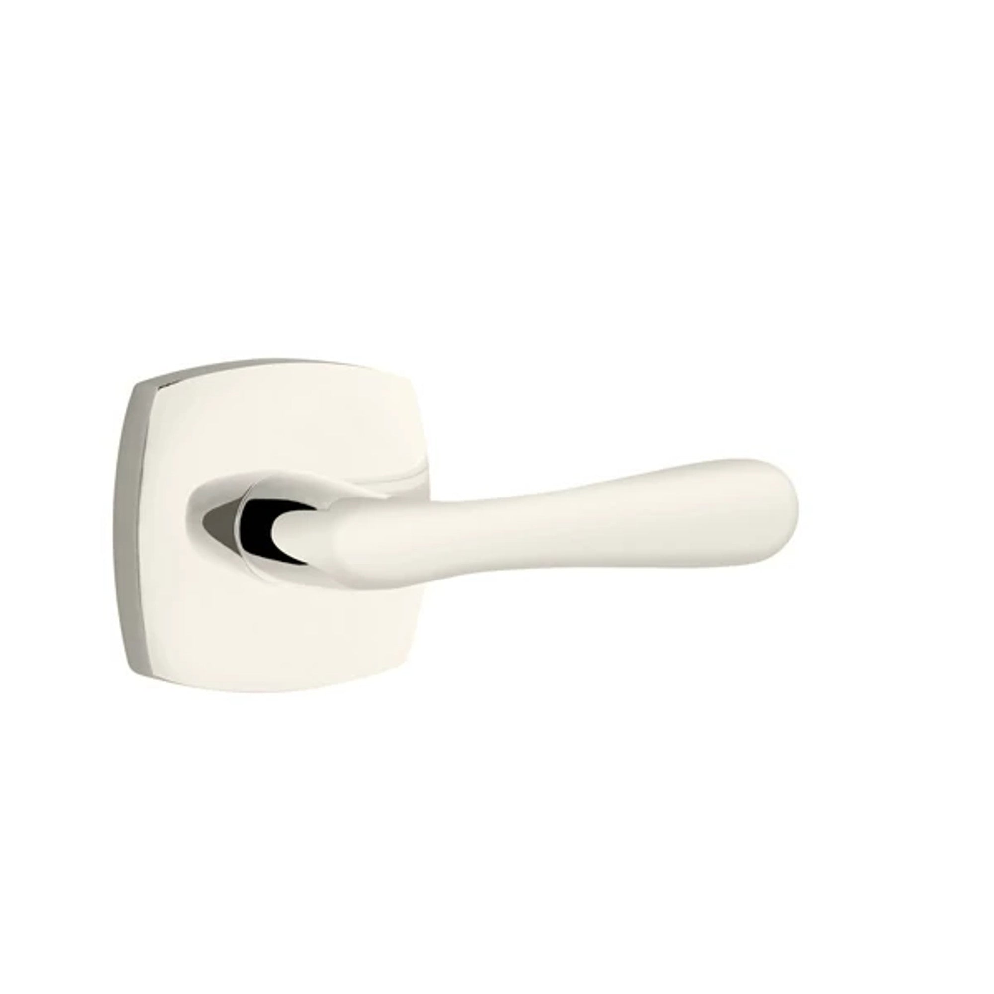 Emtek Basel Lever with Urban Modern Rosette in Polished Nickel