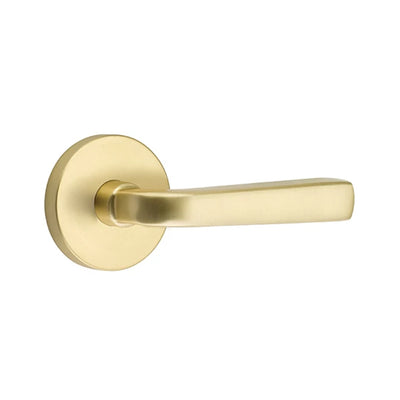 Emtek Sion Lever with Disk Rosette in Satin Brass