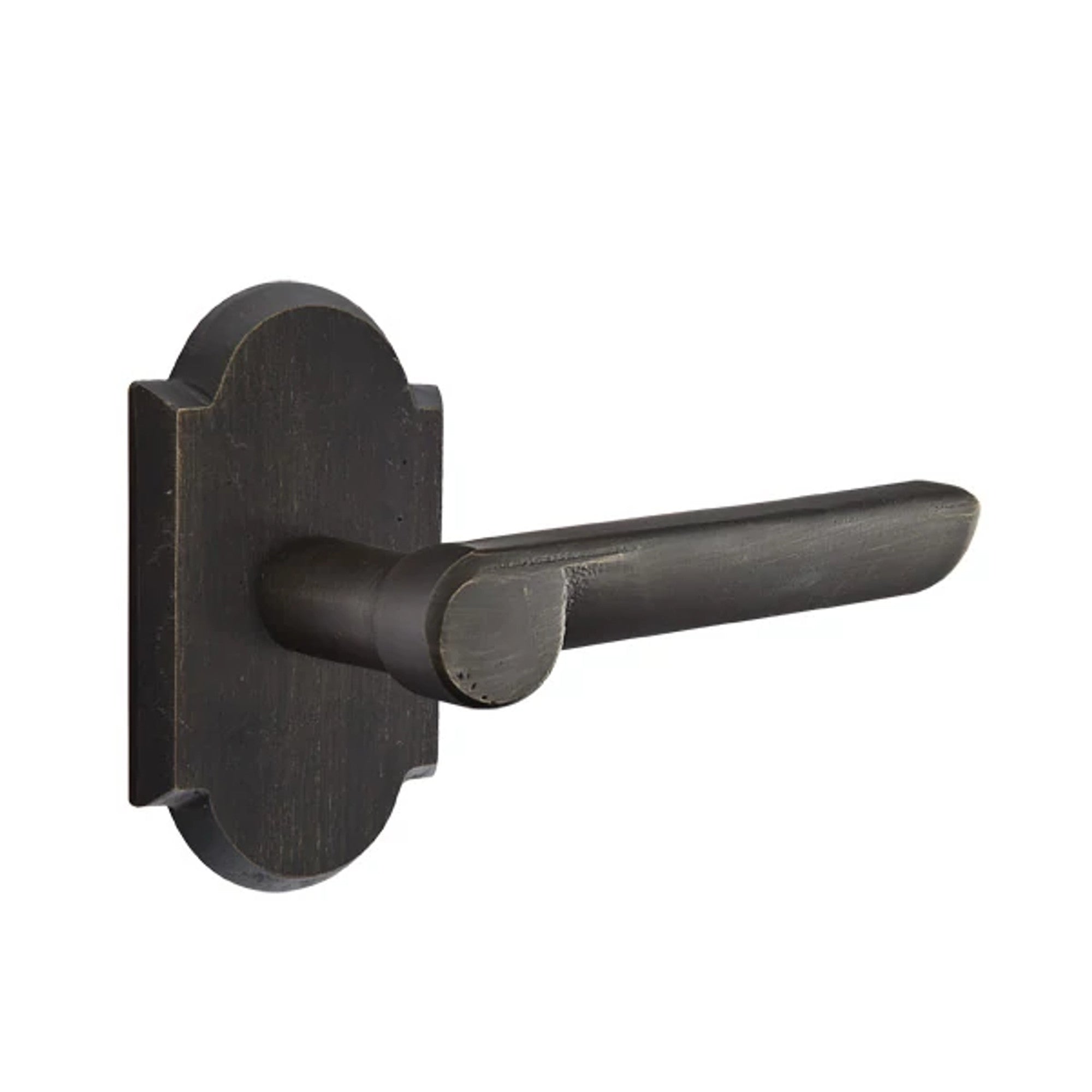 Emtek Aurora Lever with #1 Rosette in Medium Bronze