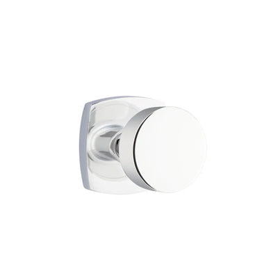 Emtek Round Knob with Urban Modern Rosette in Polished Chrome