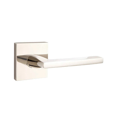Emtek Helios Lever with Square Rosette in Polished Nickel