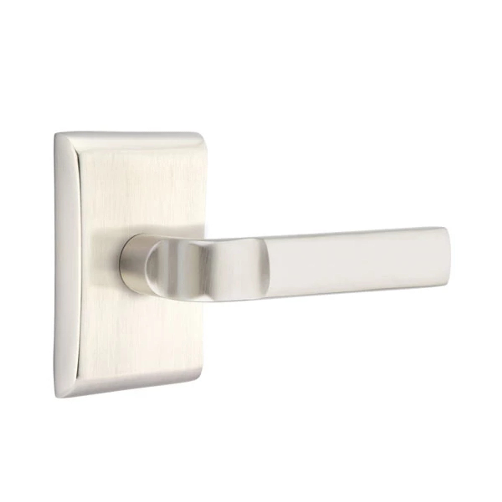 Emtek Aston Lever with Neos Rosette in Satin Nickel