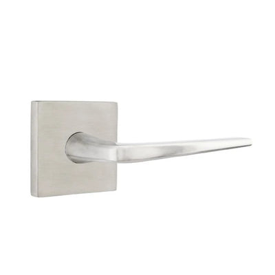 Emtek Stainless Steel Athena Lever with Square Rosette in Brushed Stainless Steel
