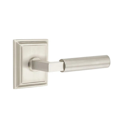 Emtek Hercules Lever with Wilshire Rosette in Satin Nickel