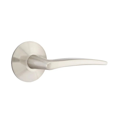 Emtek Poseidon Lever with Modern Rosette in Satin Nickel