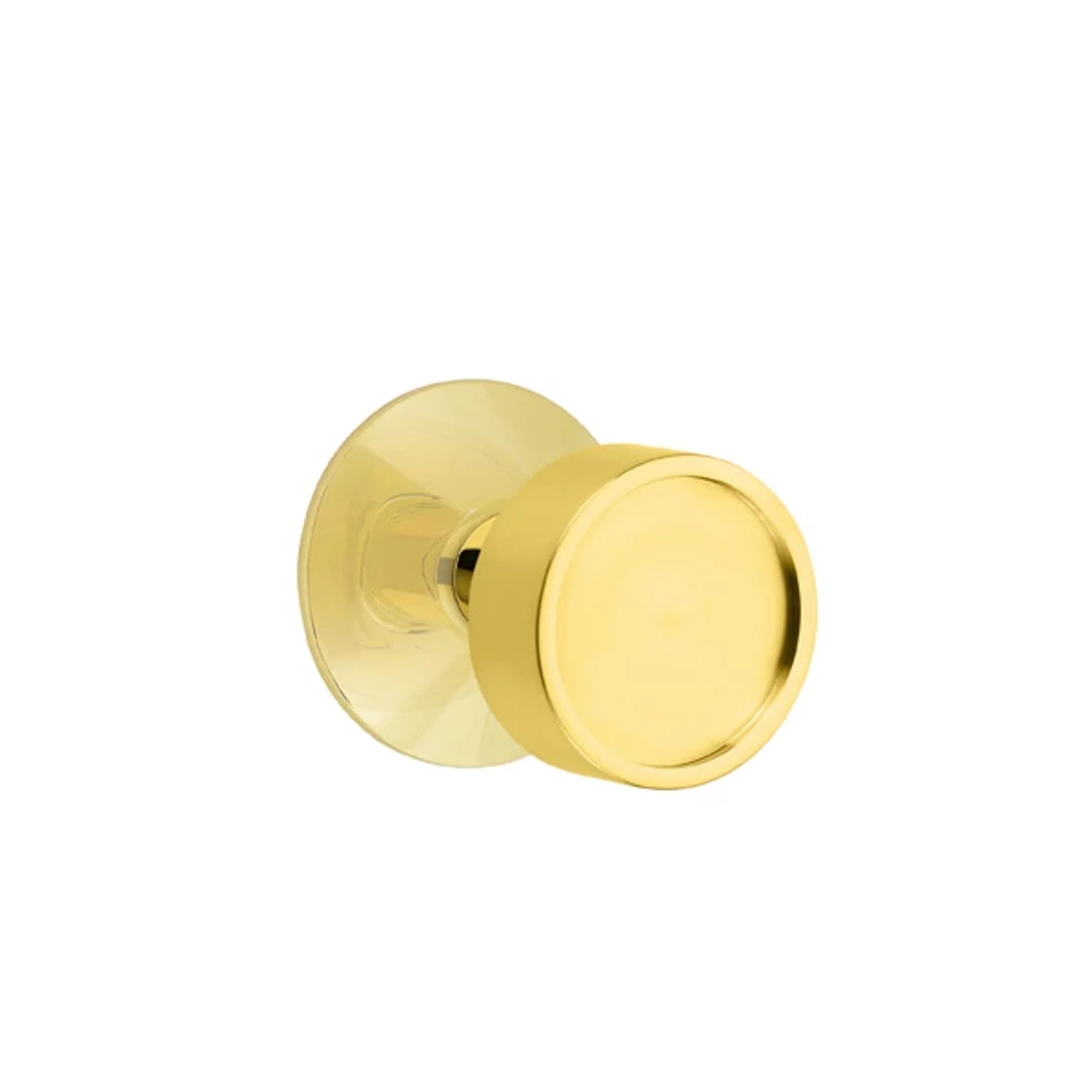 Emtek Verve Knob with Modern Rosette in Unlacquered Brass