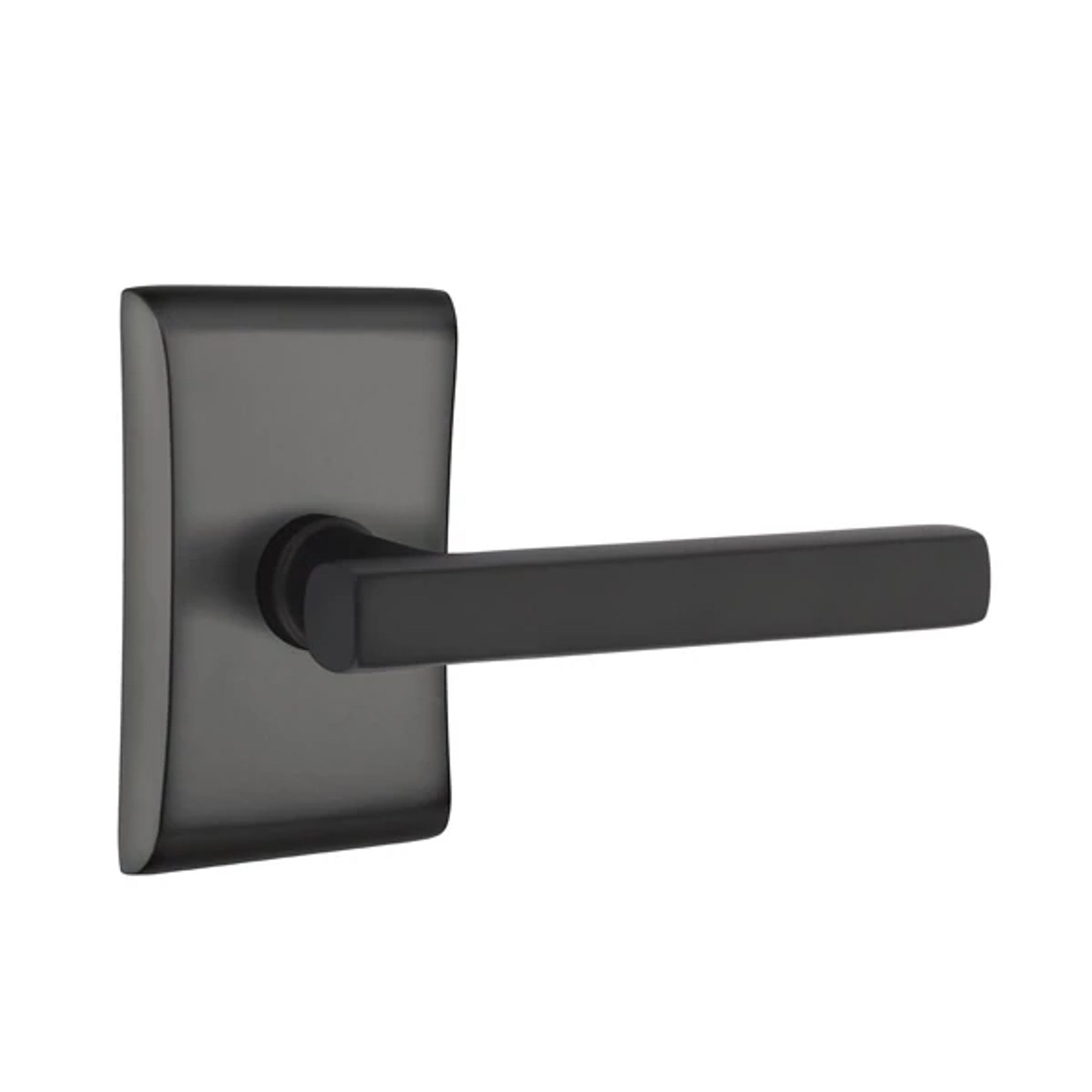 Emtek Freestone Lever with Neos Rosette in Flat Black
