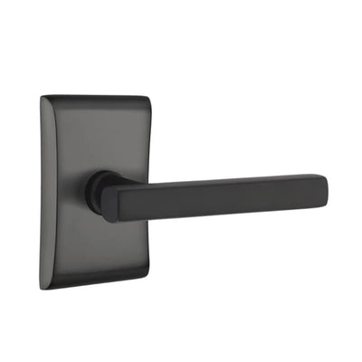 Emtek Freestone Lever with Neos Rosette in Flat Black