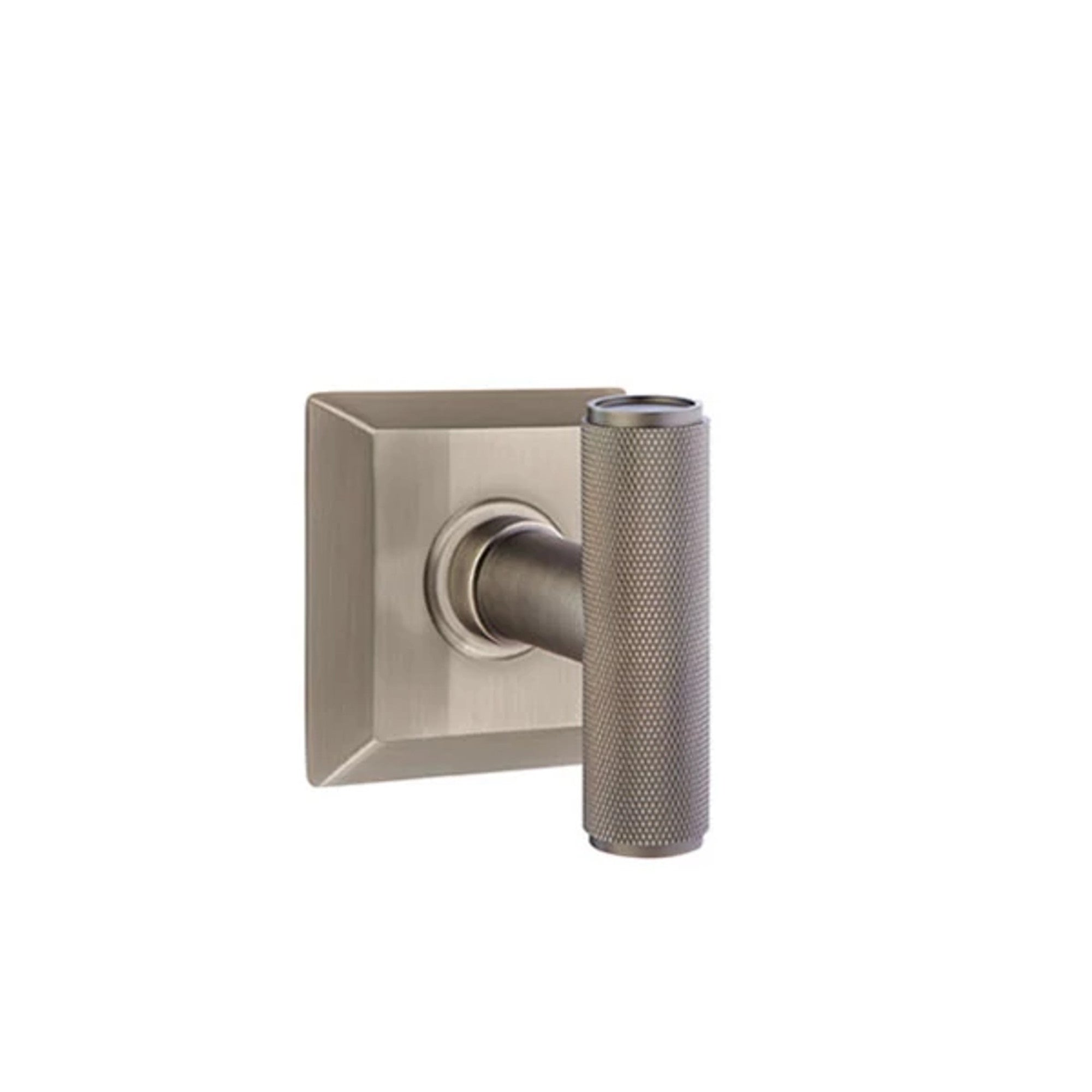 Emtek Ace Knurled Knob with Quincy Rosette in Pewter