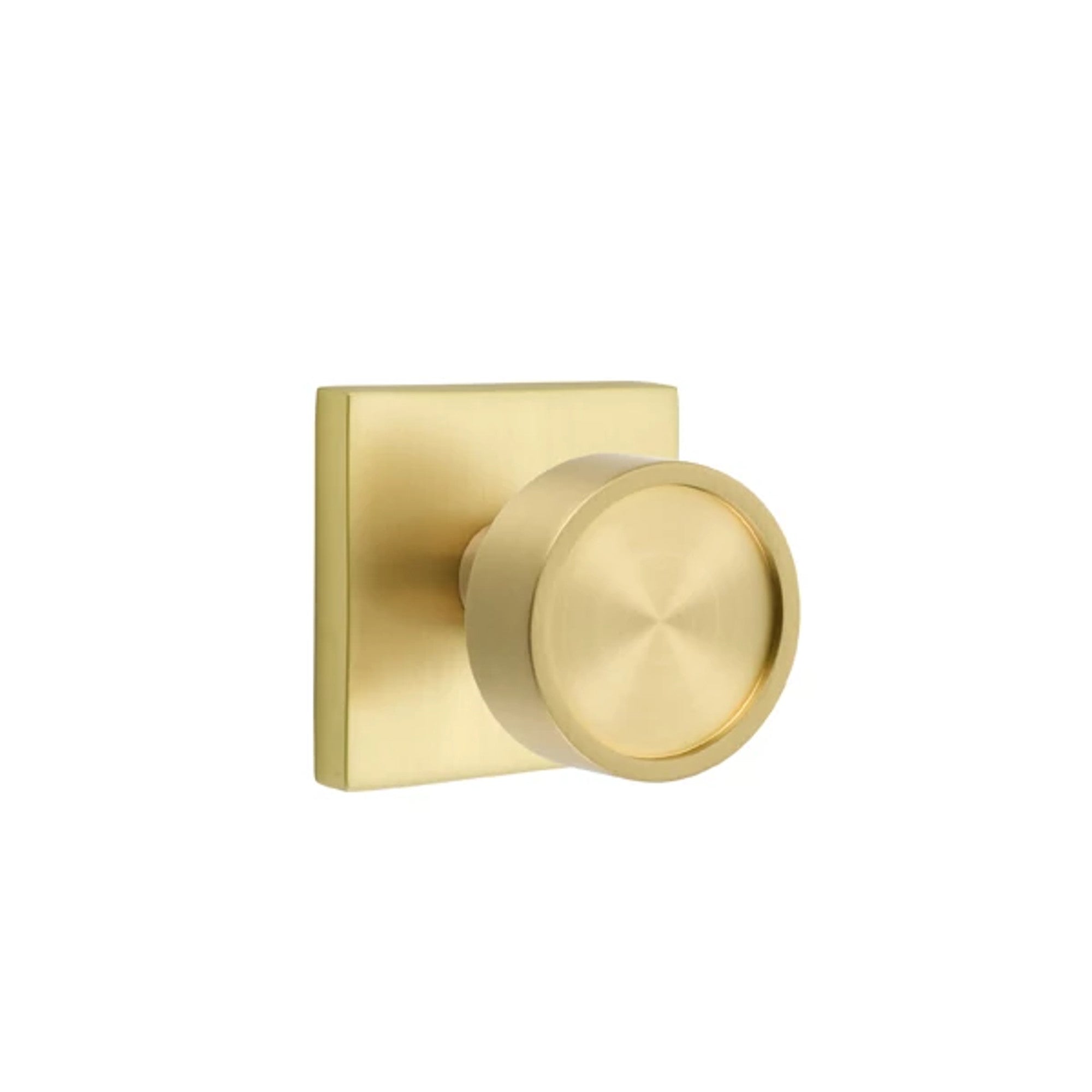 Emtek Verve Knob with Square Rosette in Satin Brass