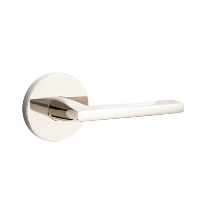 Emtek Helios Lever with Disk Rosette in Polished Nickel