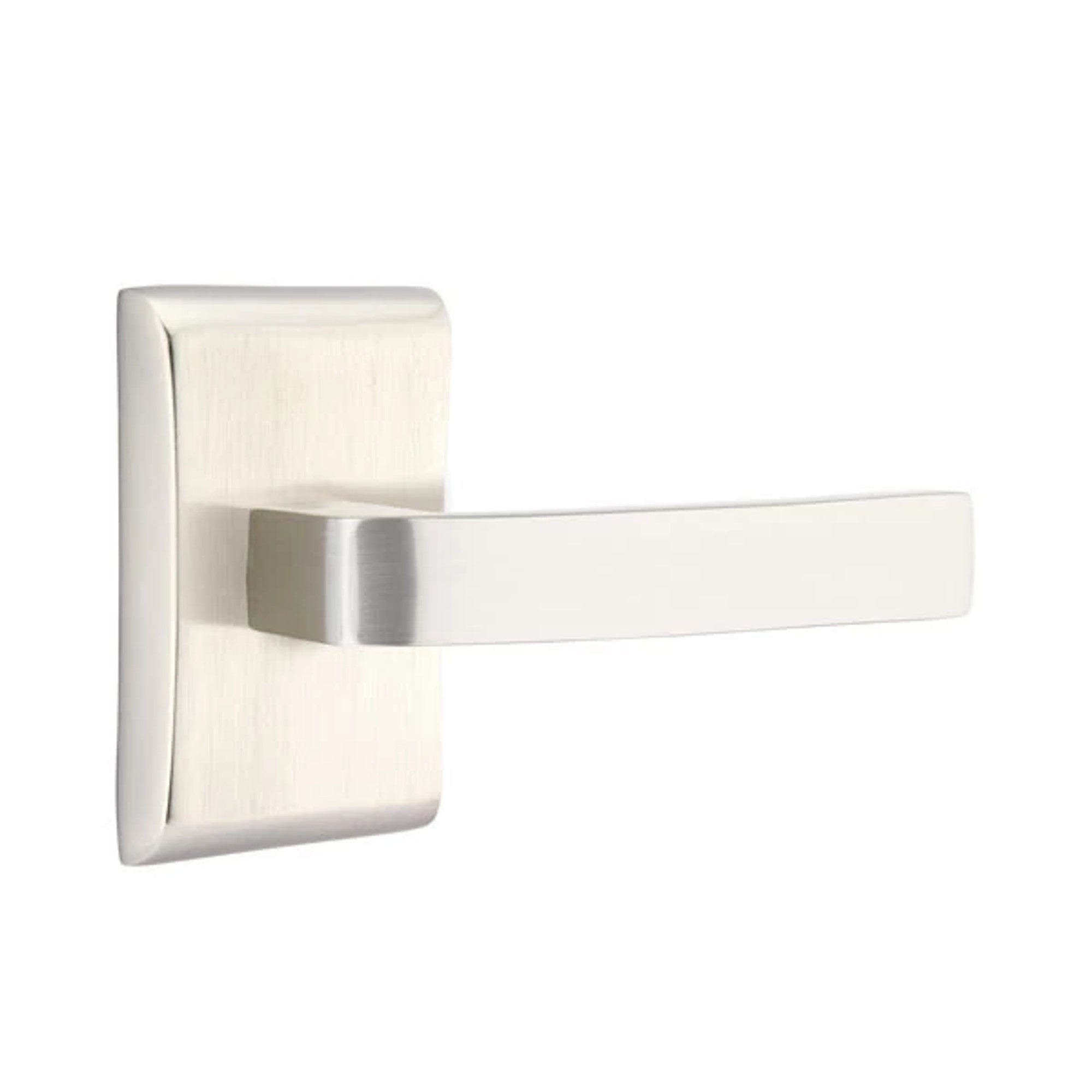Emtek Breslin Lever with Neos Rosette in Satin Nickel