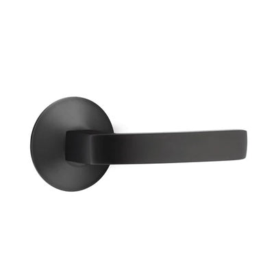 Emtek Breslin Lever with Modern Rosette in Flat Black
