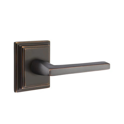 Emtek Helios Lever with Wilshire Rosette in Oil Rubbed Bronze