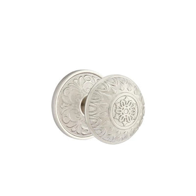 Emtek Lancaster Knob with Lancaster Rosette in Satin Nickel
