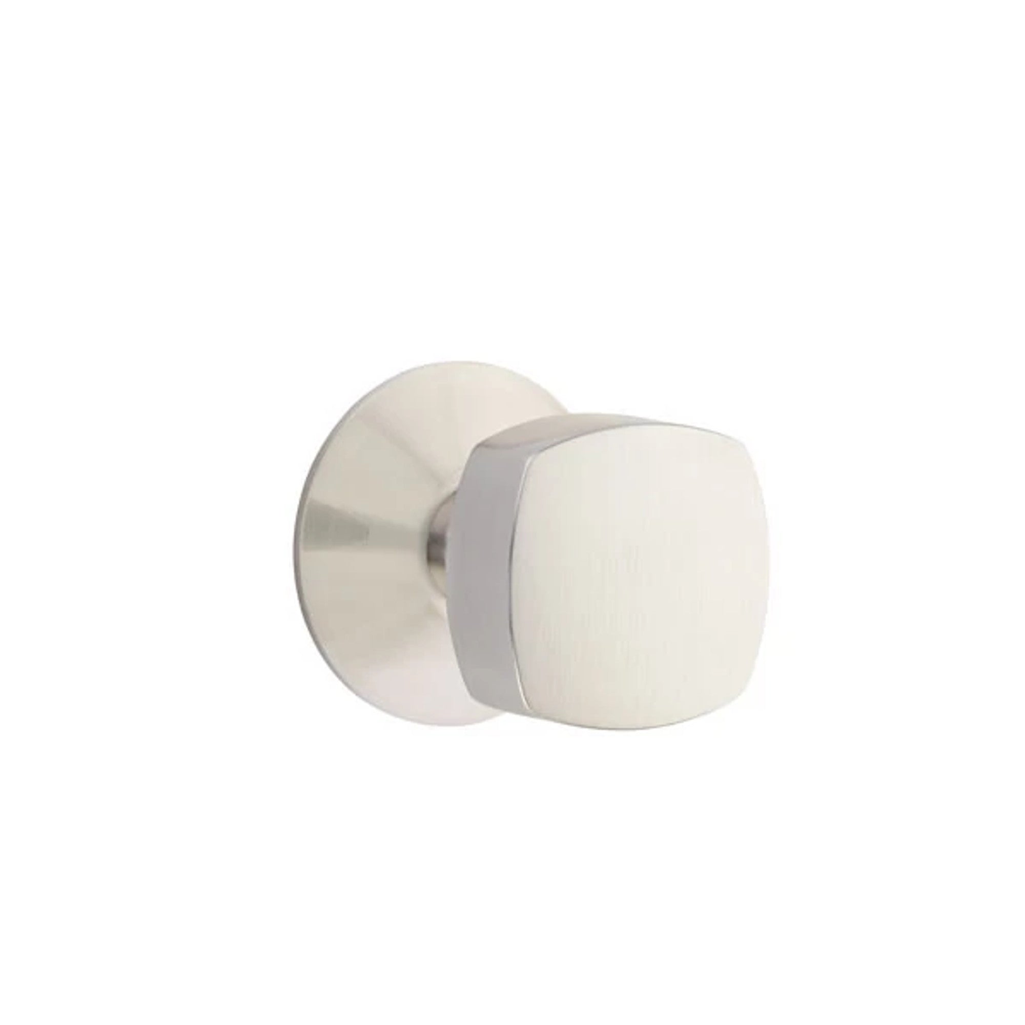 Emtek Freestone Knob with Modern Rosette in Satin Nickel