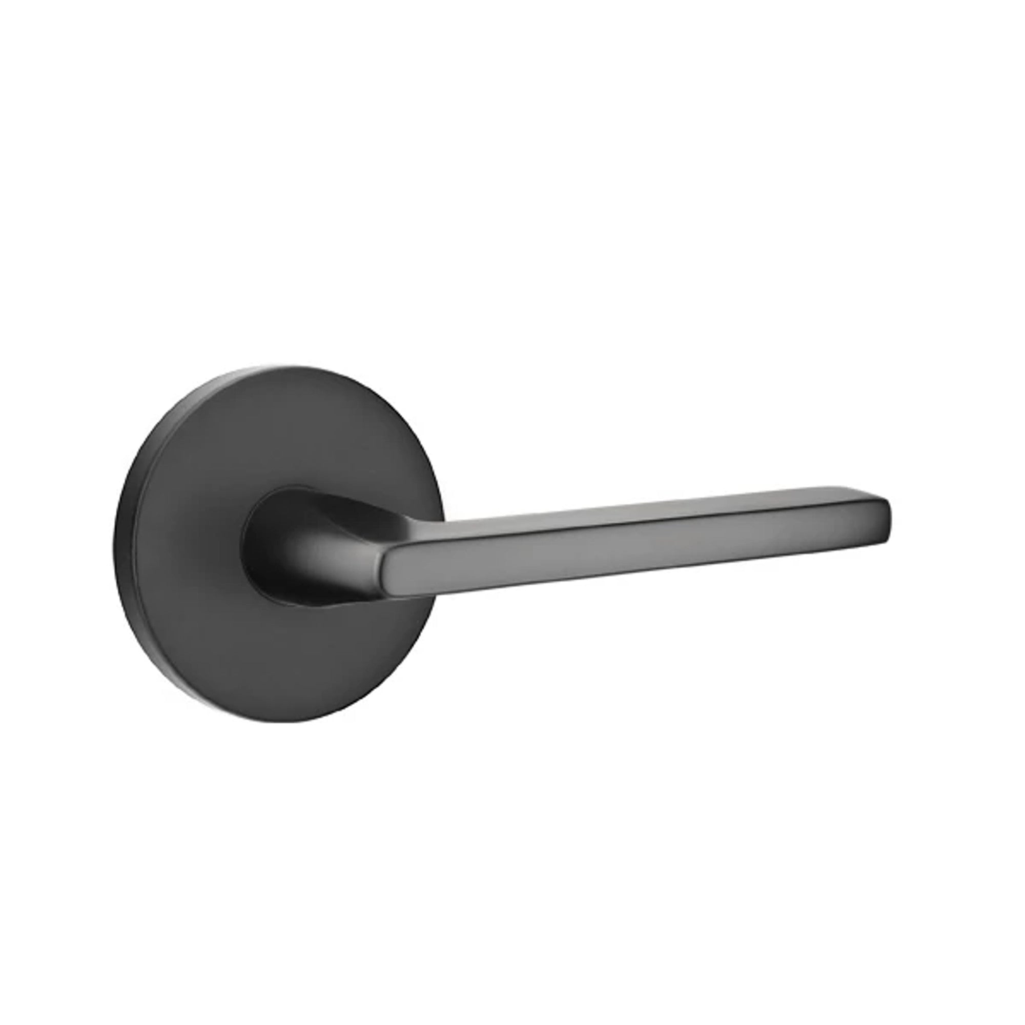 Emtek Helios Lever with Disk Rosette in Flat Black