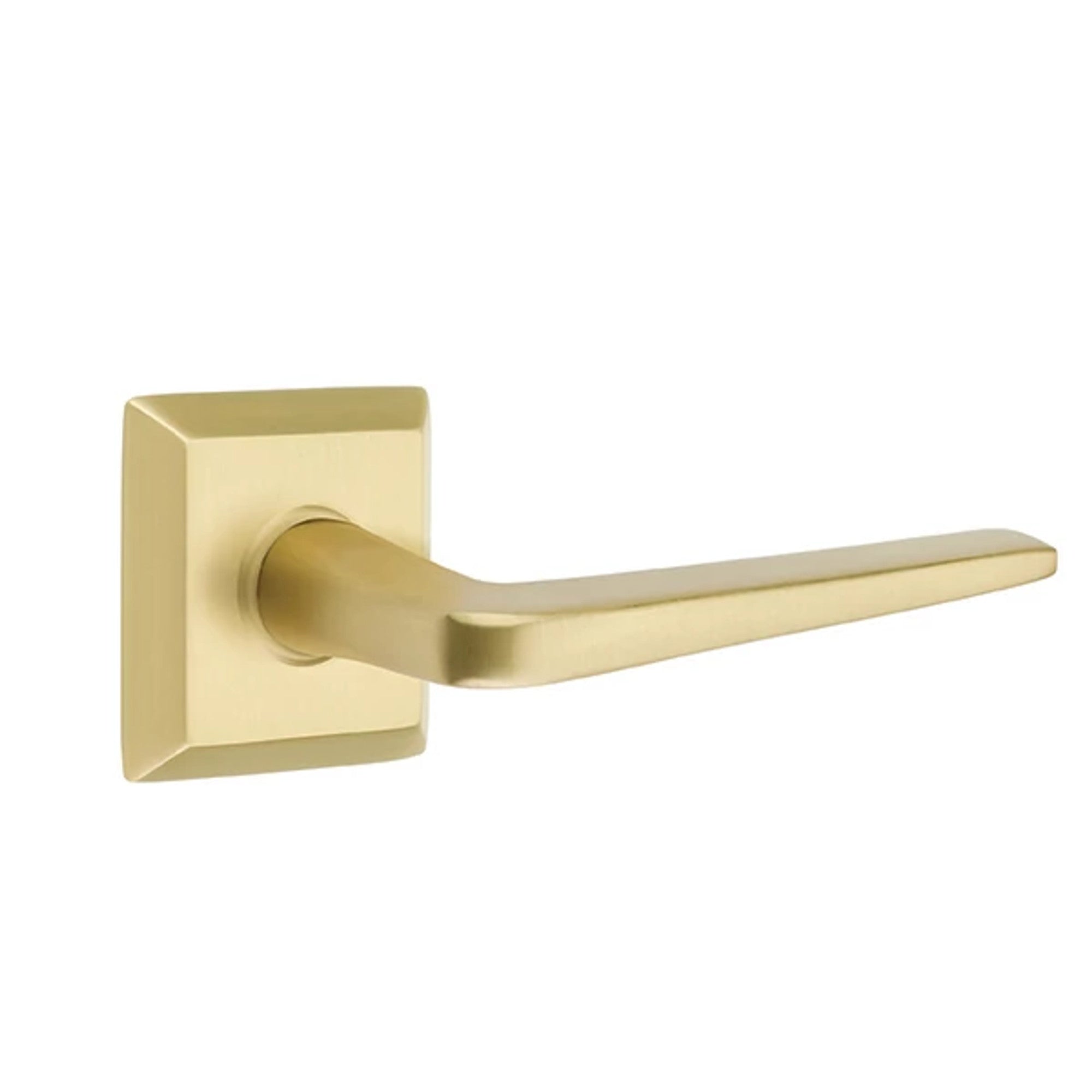 Emtek Athena Lever with Quincy Rosette in Satin Brass