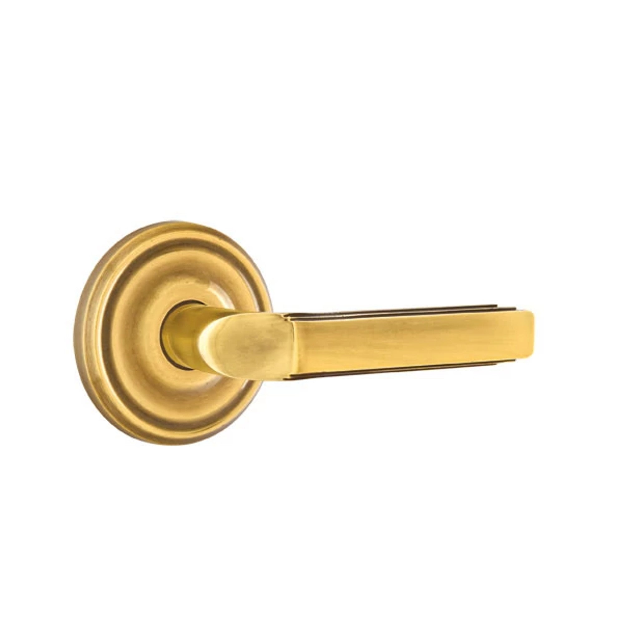 Emtek Milano Lever with Regular Rosette in French Antique