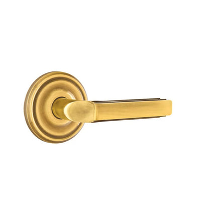 Emtek Milano Lever with Regular Rosette in French Antique