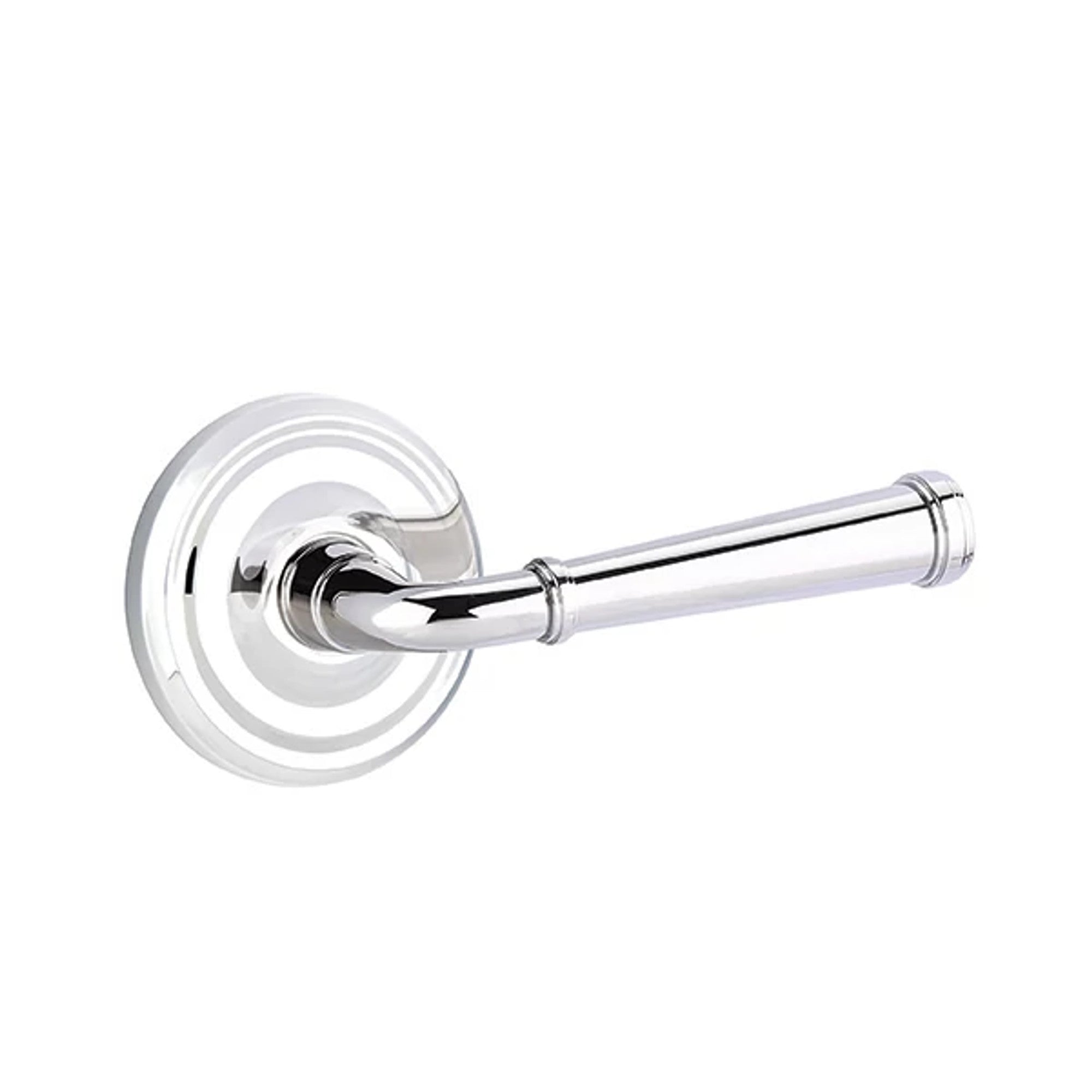 Emtek Merrimack Lever with Regular Rosette in Polished Chrome
