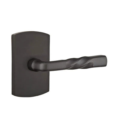 Emtek Montrose Lever with #4 Rosette in Flat Black Bronze