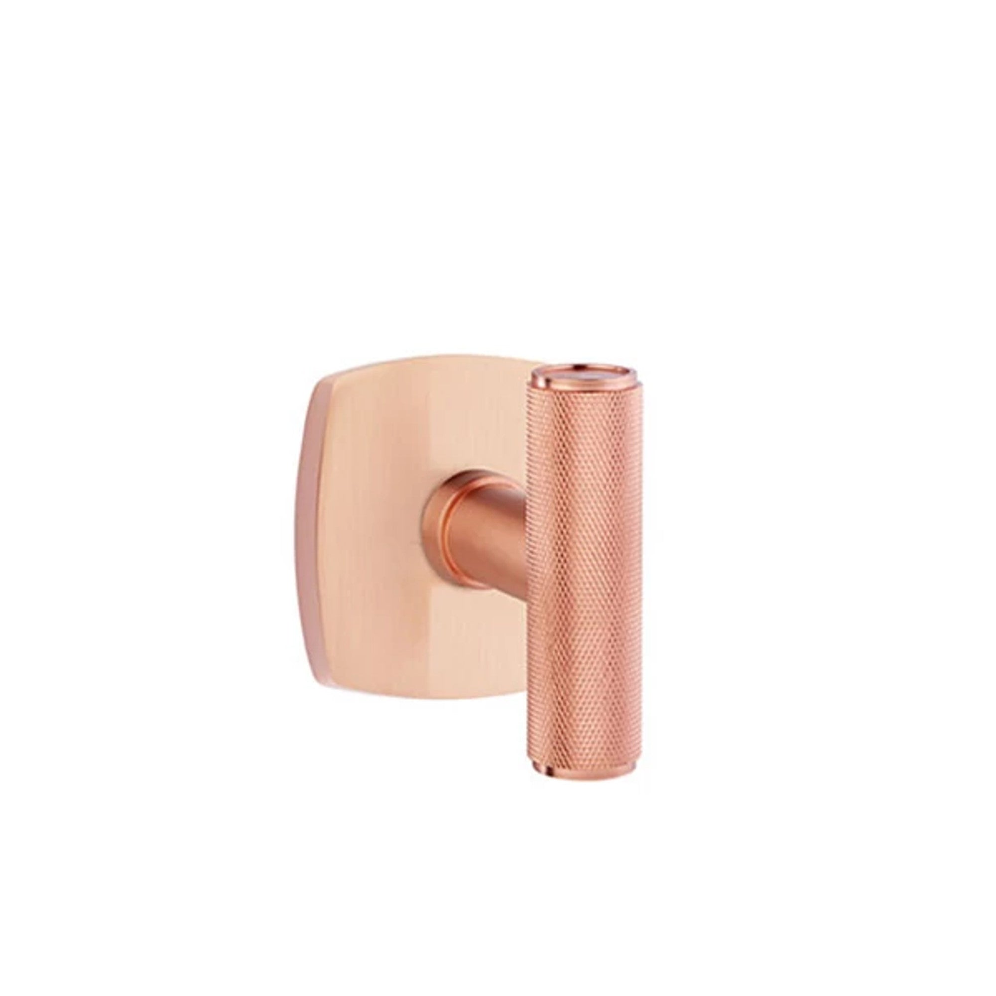 Emtek Ace Knurled Knob with Urban Modern Rosette in Satin Rose Gold