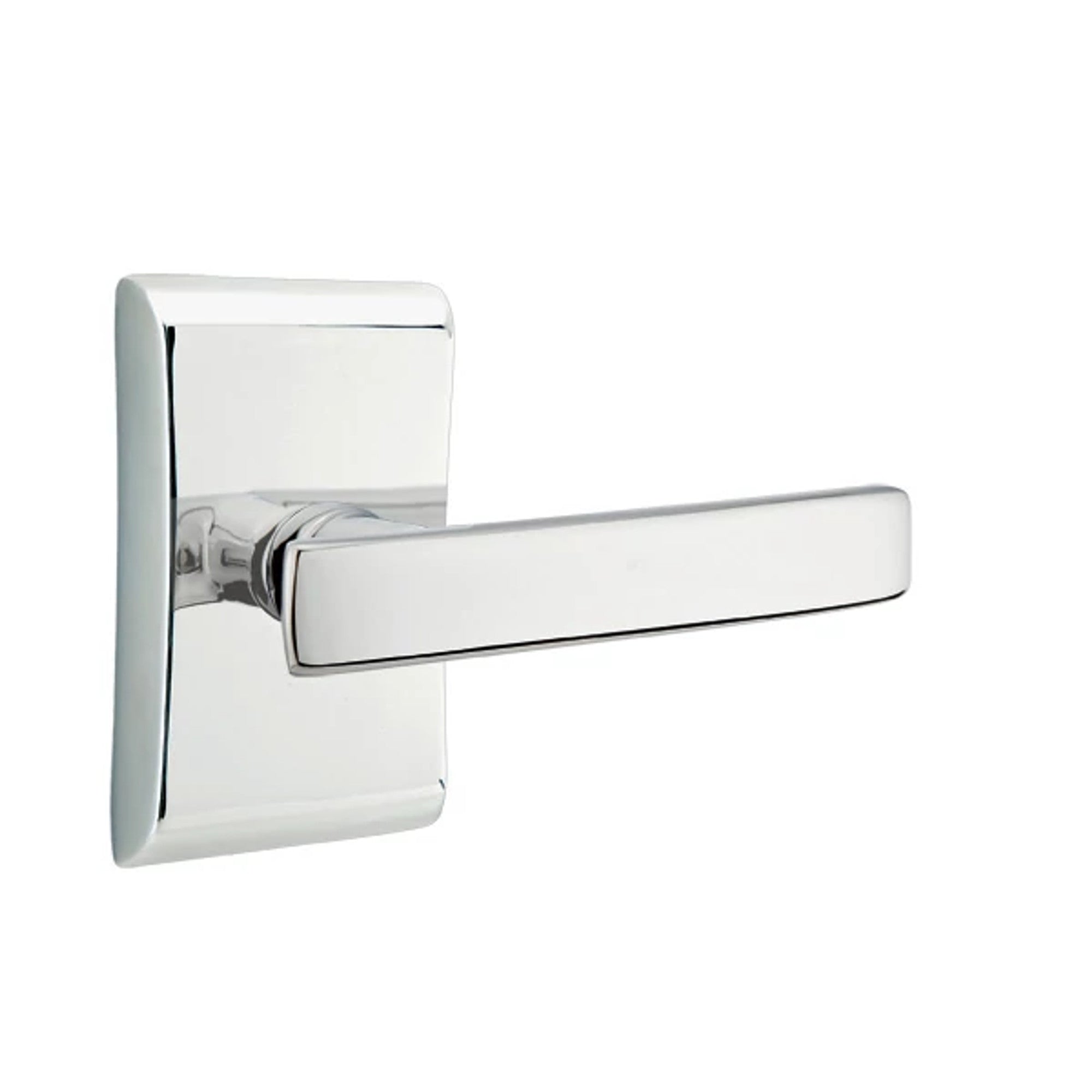 Emtek Geneva Lever with Neos Rosette in Polished Chrome