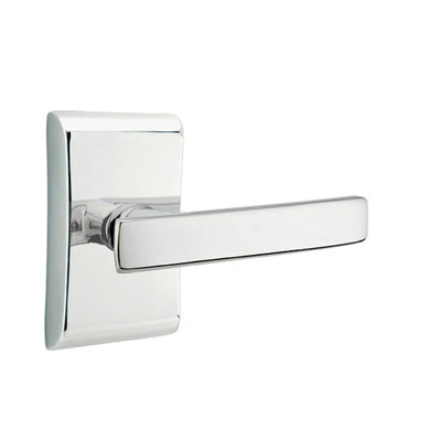 Emtek Geneva Lever with Neos Rosette in Polished Chrome