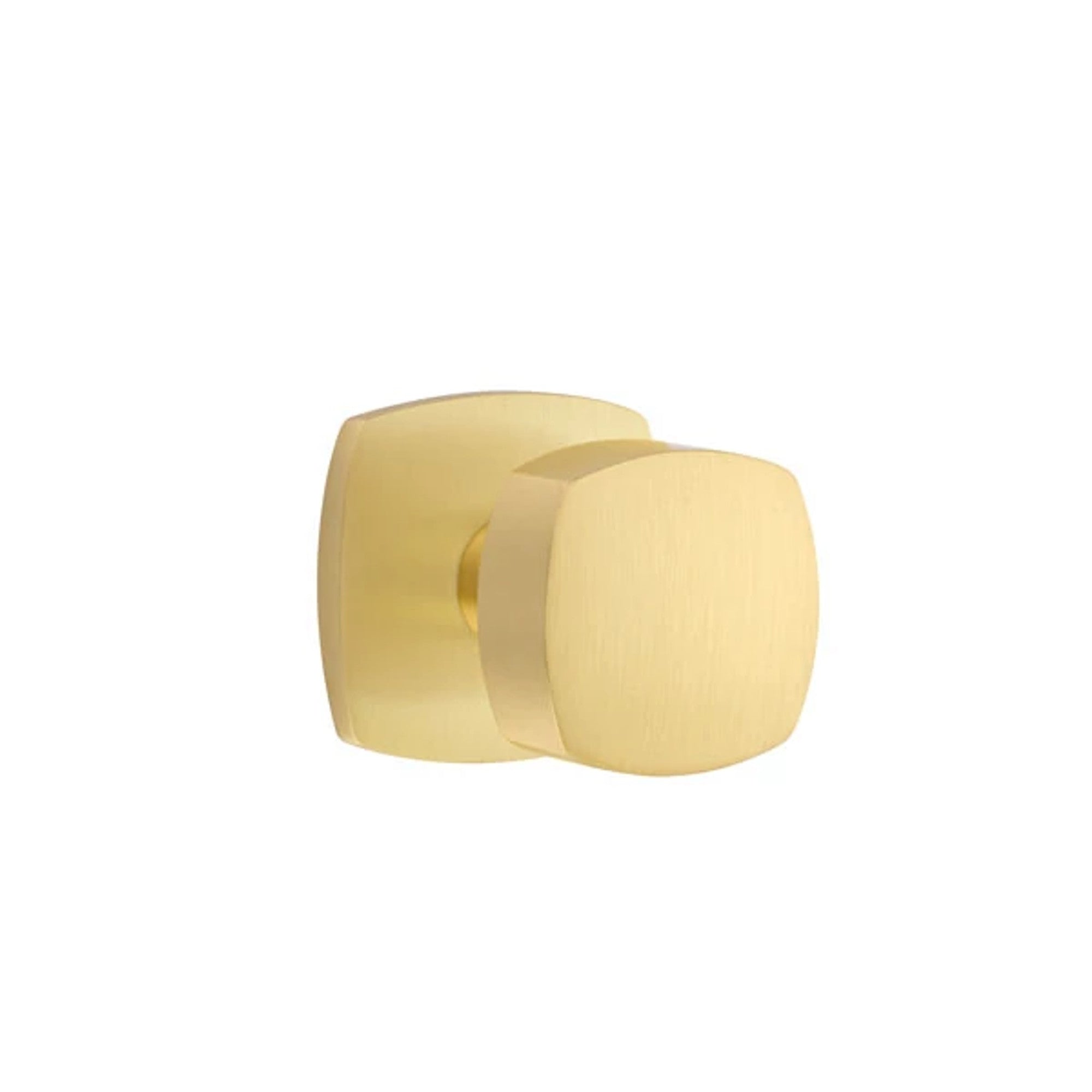 Emtek Freestone Knob with Urban Modern Rosette in Satin Brass