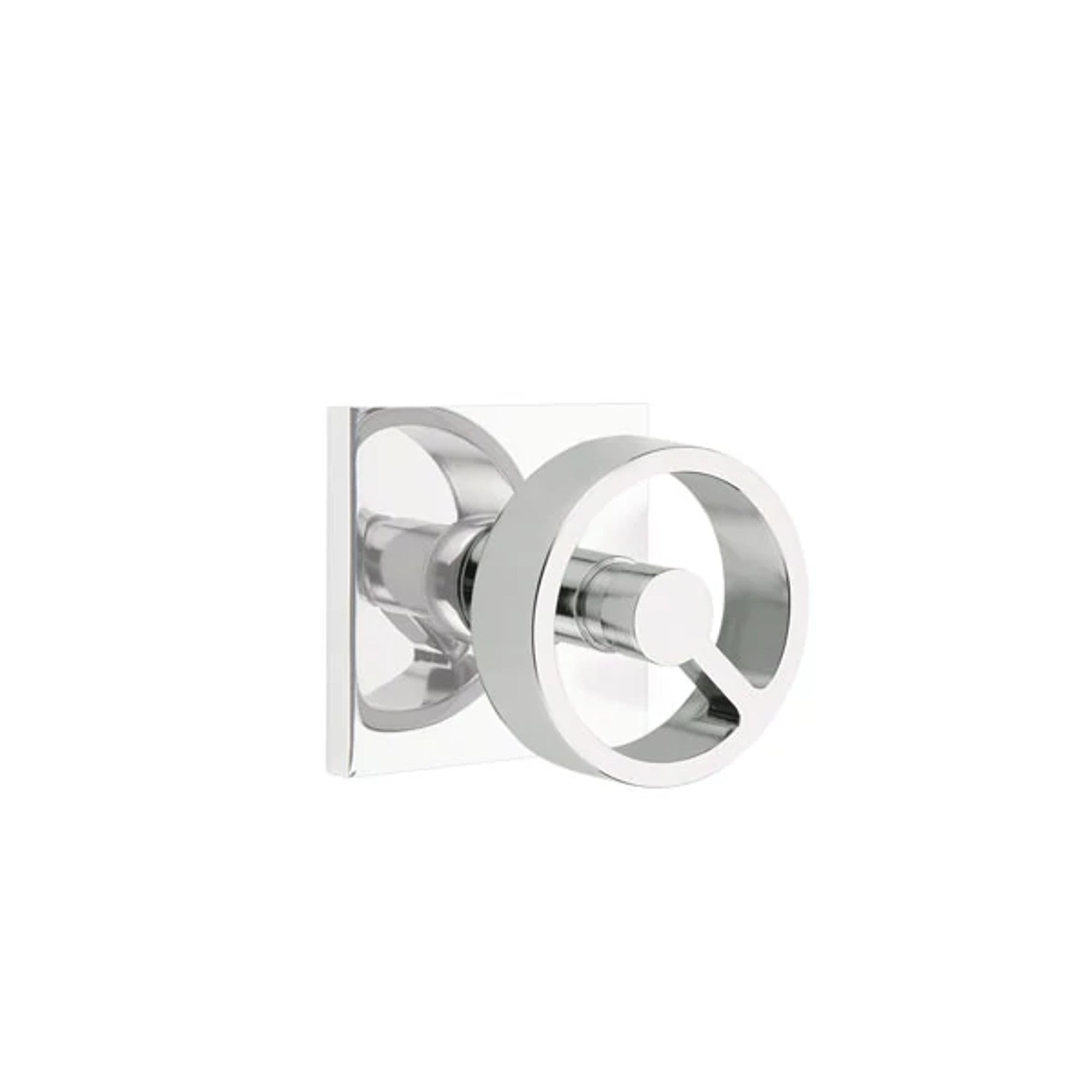 Emtek Spoke Knob with Square Rosette in Polished Chrome