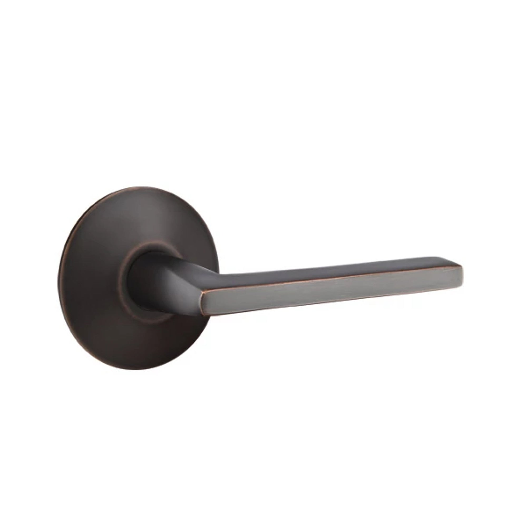 Emtek Helios Lever with Modern Rosette in Oil Rubbed Bronze