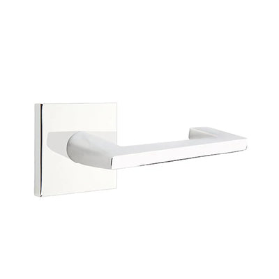 Emtek Argos Lever with Square Rosette in Polished Chrome