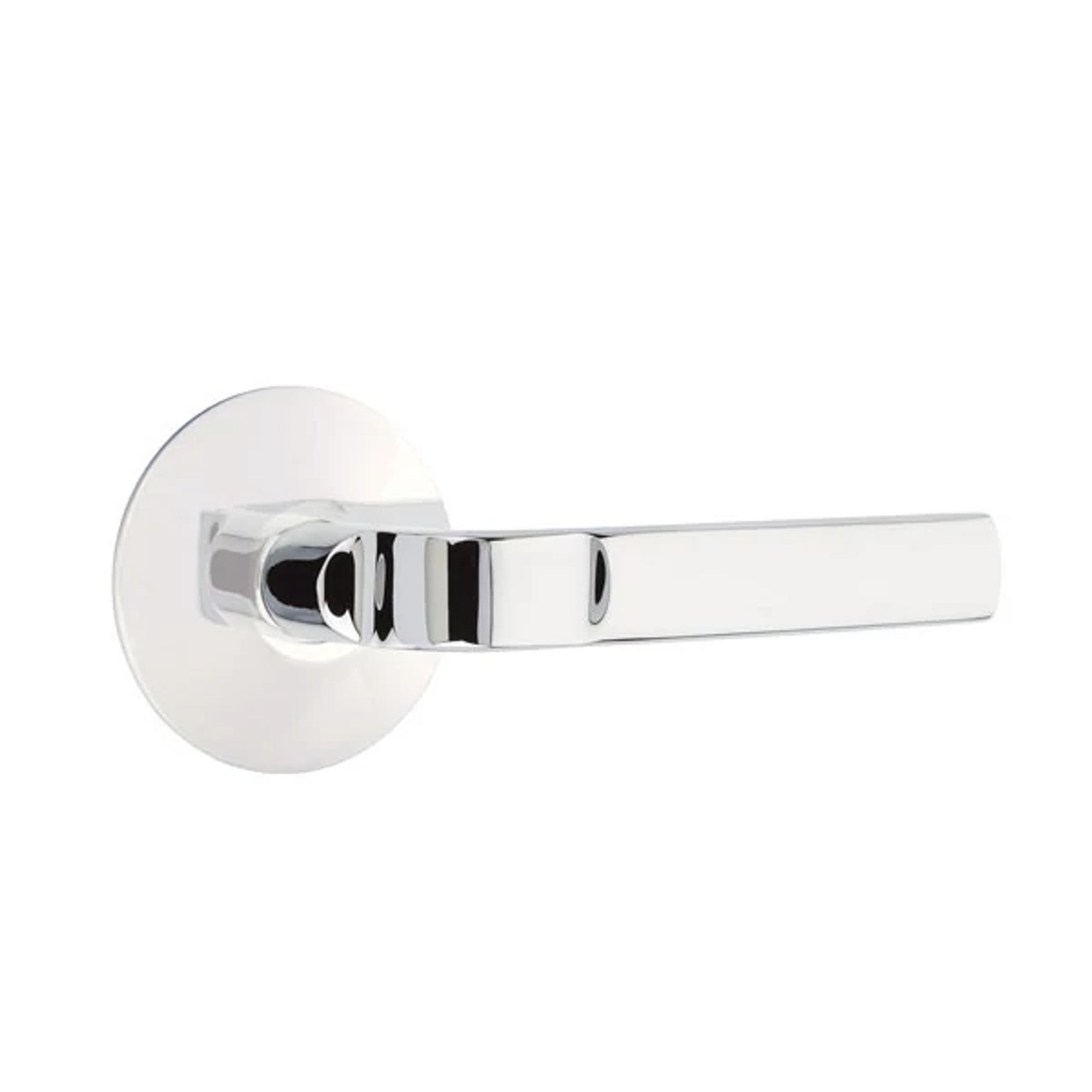 Emtek Aston Lever with Modern Rosette in Polished Chrome