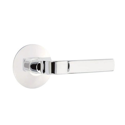 Emtek Aston Lever with Modern Rosette in Polished Chrome