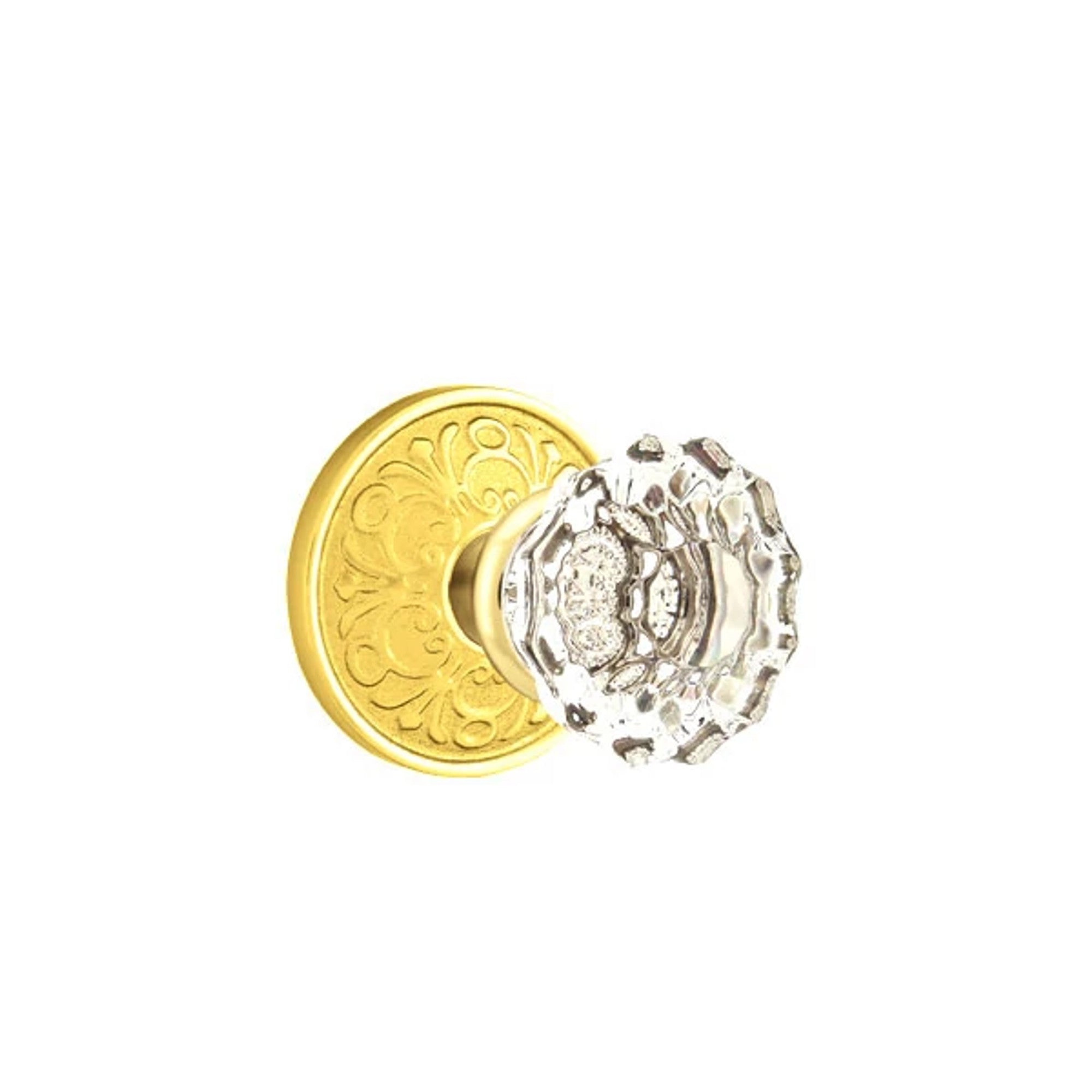 Emtek Astoria Knob with Lancaster Rosette in Polished Brass