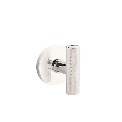 Emtek Ace Knurled Knob with Disk Rosette in Polished Nickel
