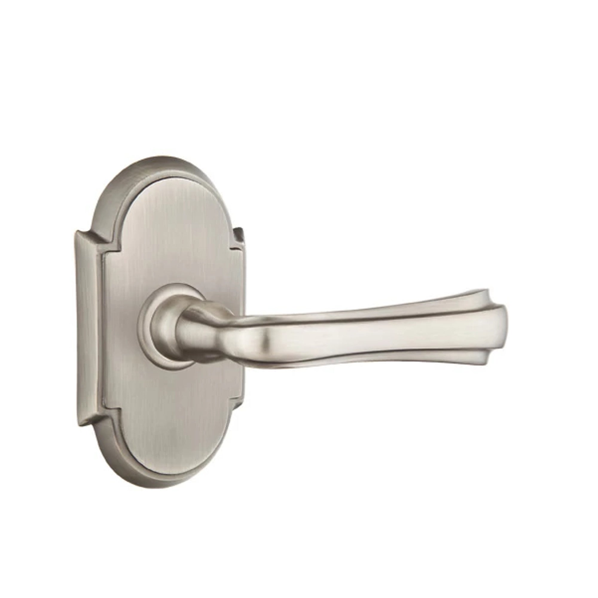 Emtek Wembley Lever with #8 Rosette in Pewter