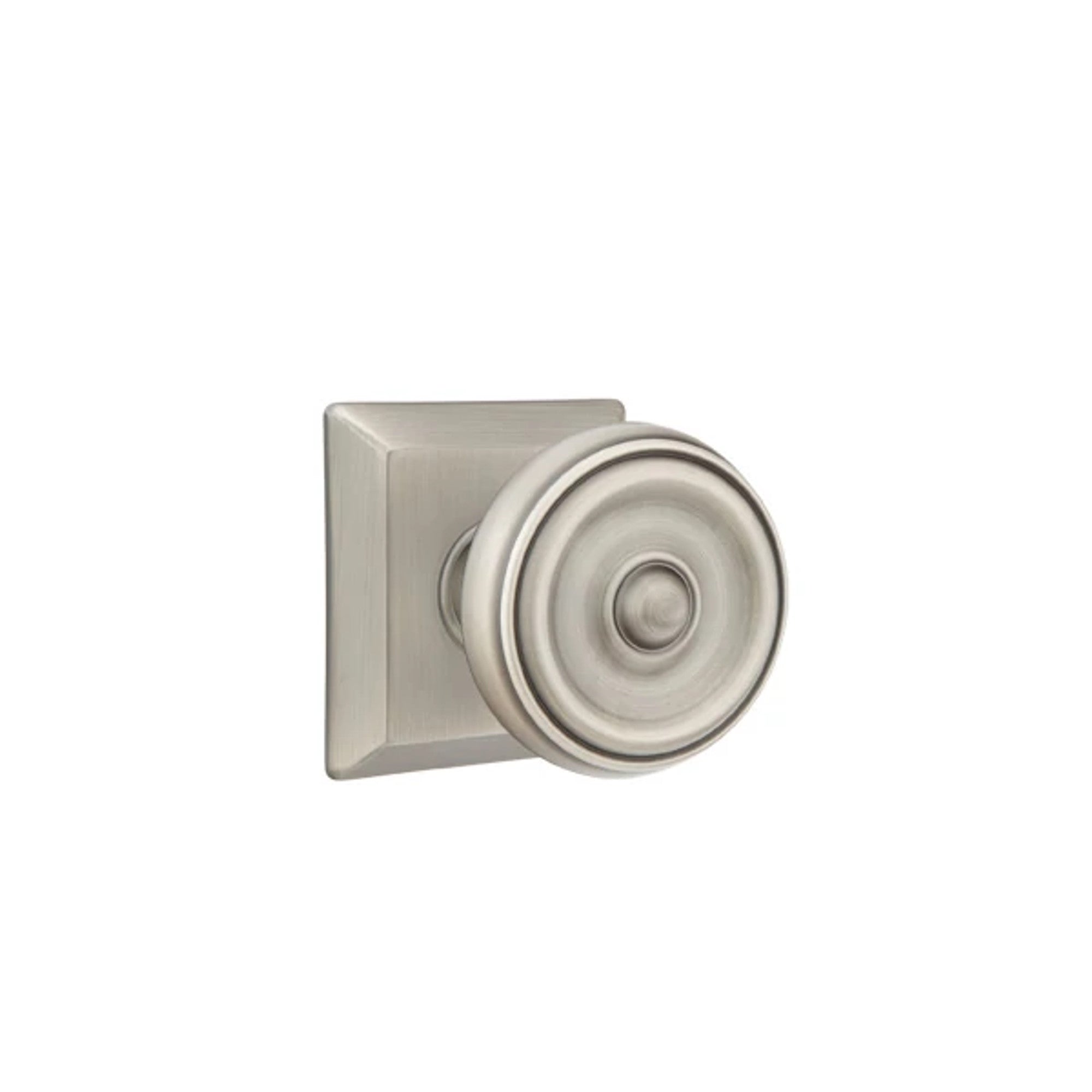 Emtek Waverly Knob with Quincy Rosette in Pewter