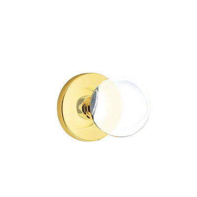Emtek Bristol Knob with Disk Rosette in Unlacquered Brass
