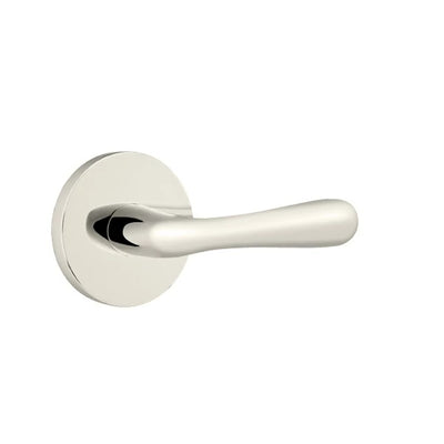 Emtek Basel Lever with Disk Rosette in Polished Nickel