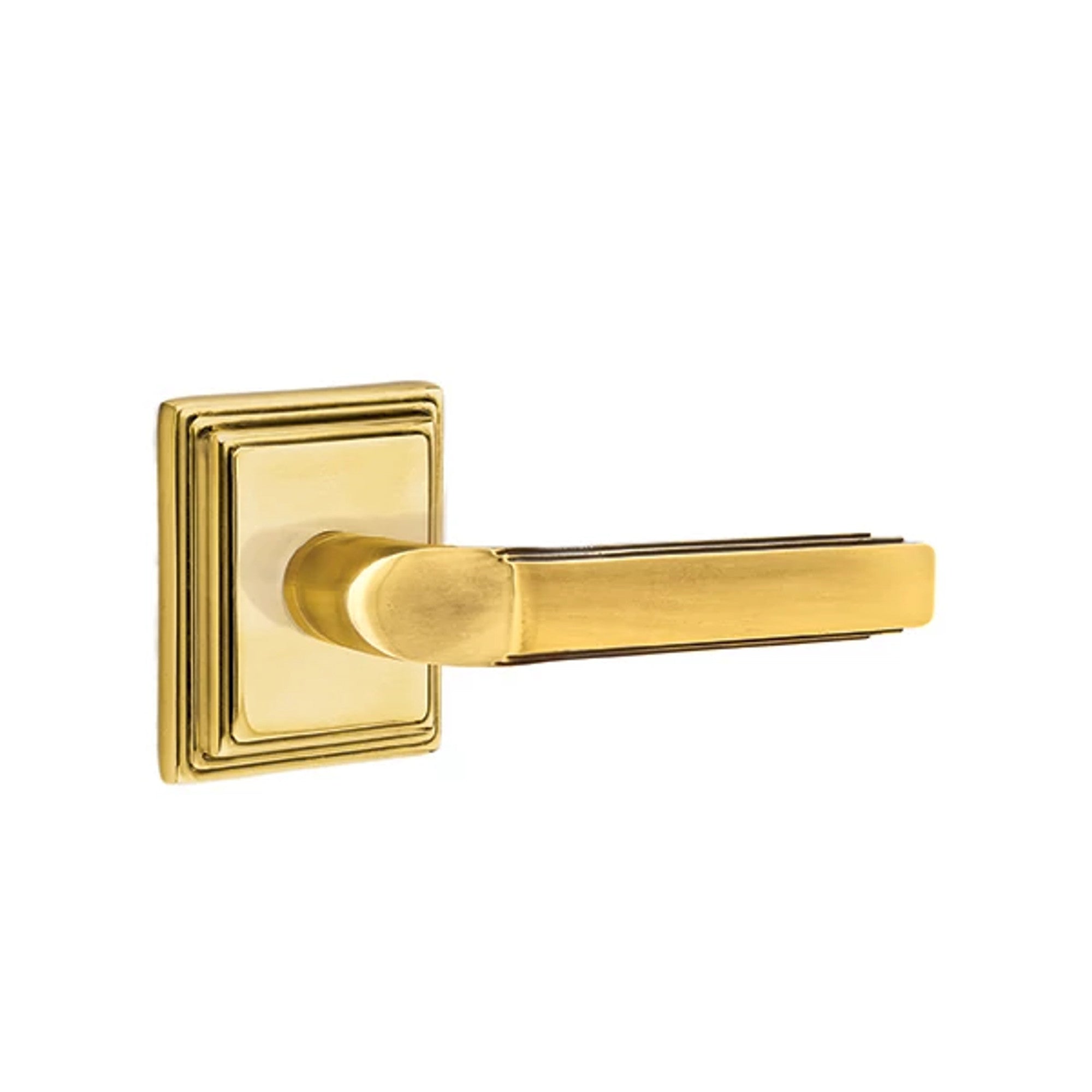 Emtek Milano Lever with Wilshire Rosette in French Antique