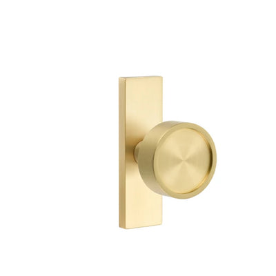 Emtek Verve Knob with Stretto 1-1/2" x 5" in Satin Brass