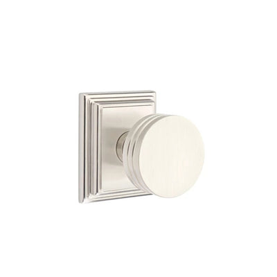 Emtek Bern Knob with Wilshire Rosette in Satin Nickel