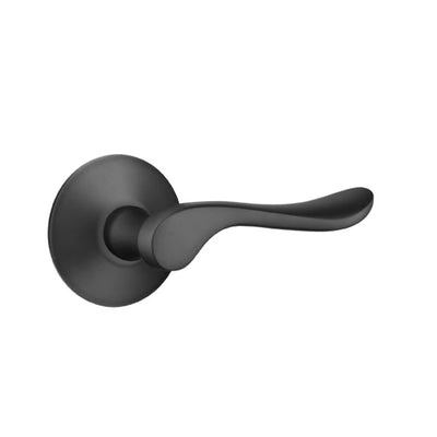 Emtek Luzern Lever with Modern Rosette in Flat Black