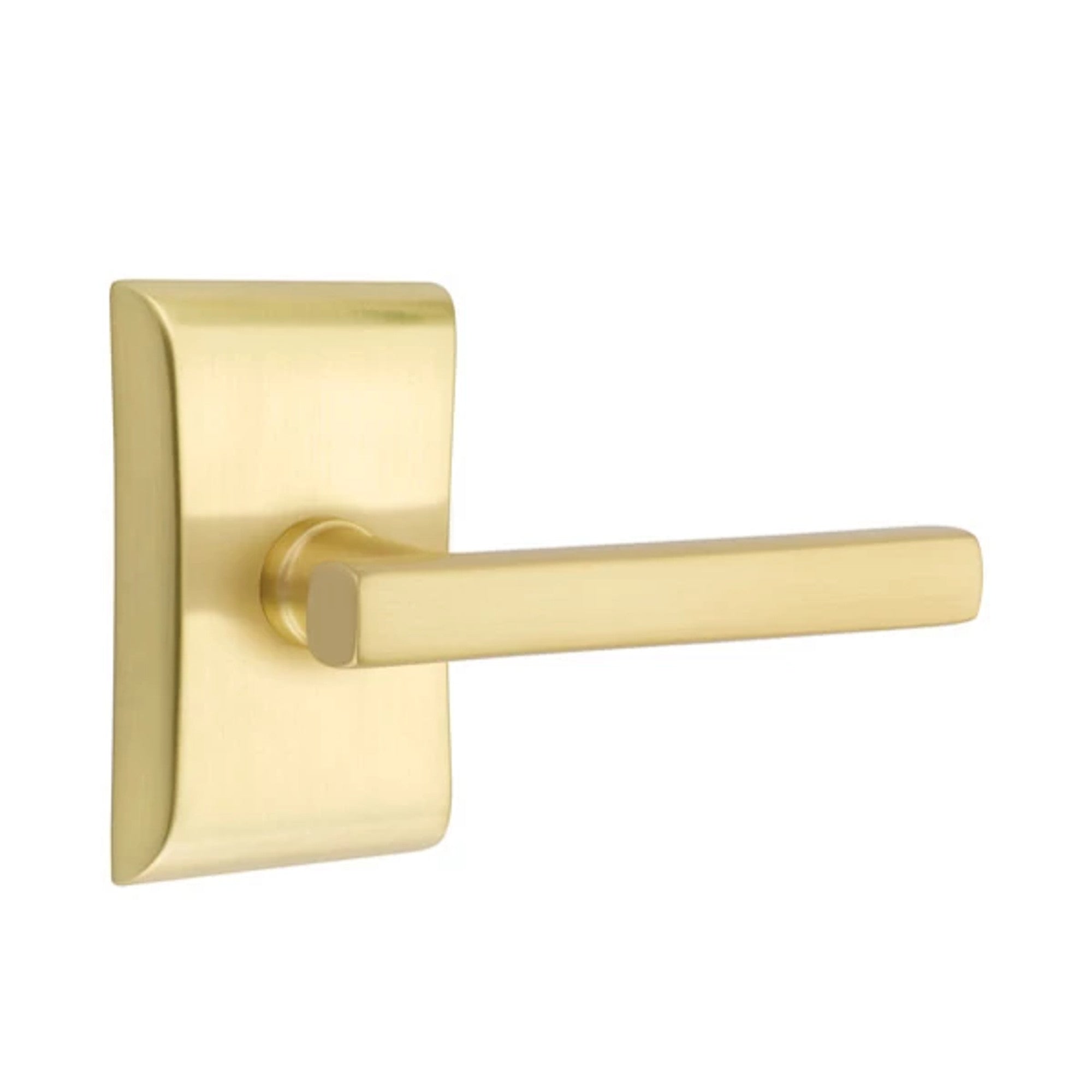 Emtek Freestone Lever with Neos Rosette in Satin Brass